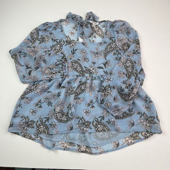 American Eagle Y2K Babydoll Top S Floral Paisley Festival Cottagecore Boho Fairy - Picture 11 of 15